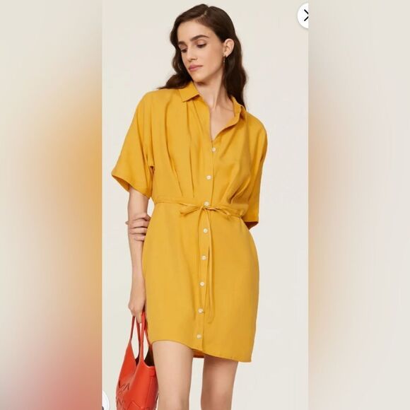 Thakoon Yellow Shirt Dress Size 4 - Picture 1 of 9